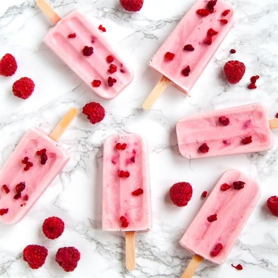 berry ice cream pops